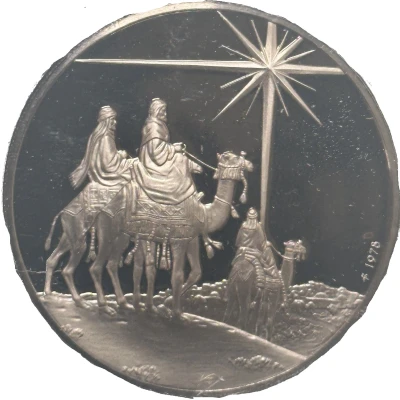 Holiday Greeting Card Medal - Holy Birth back