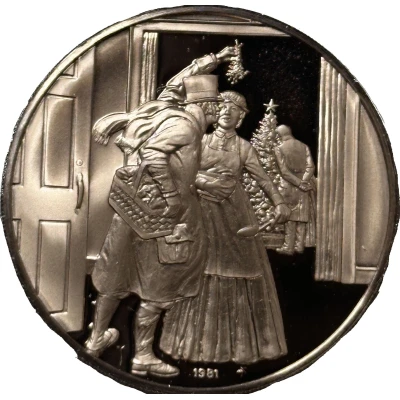 Holiday Greeting Card Medal - Trimming the Tree back