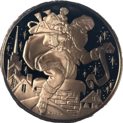 Holiday Greeting Card Medal - Waiting for Santa back
