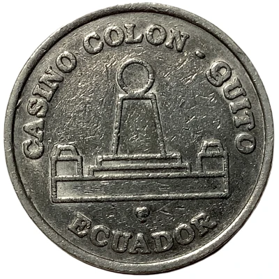 Jeton - Casino colon- quito, Gaming token ND front