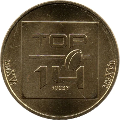 Jeton Touristique - Monnaie de Paris - Rugby Top 14 - 2016-2017 - Le logo front