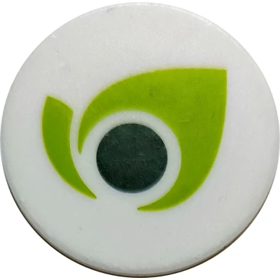 Jeton de chariot - Point Vert (Un point et une feuille) ND front