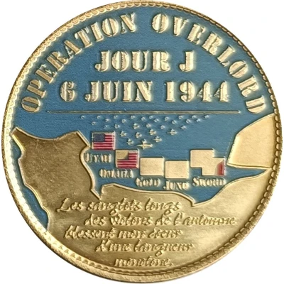 Jeton touristique - Arthus Bertrand - Mémorial de Caen - Opération Overlord ND front