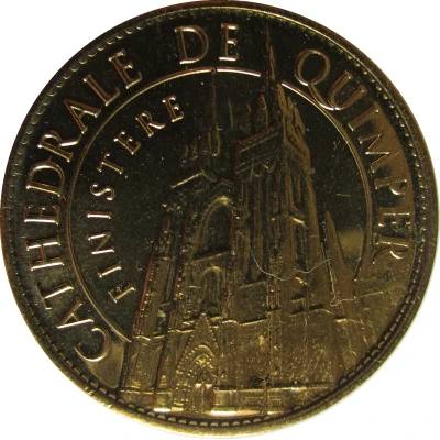 Jeton touristique - Arthus Bertrand - Quimper - La cathédrale ND front