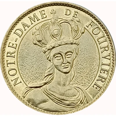 Jeton touristique - Arthus Bertrand - Vierge couronnée (Lyon - Notre Dame de Fourvière) ND front