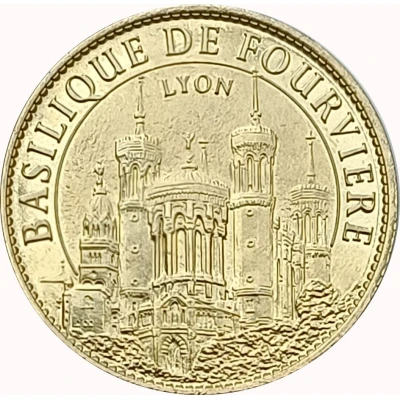 Jeton touristique - Arthus Bertrand - Vierge couronnée (Lyon - Notre Dame de Fourvière) ND back