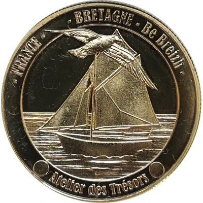 Jeton touristique - Atelier des Trésors - Bretagne - Les corsaires célèbres (Jacques Cartier - Robert Surcouf) ND front