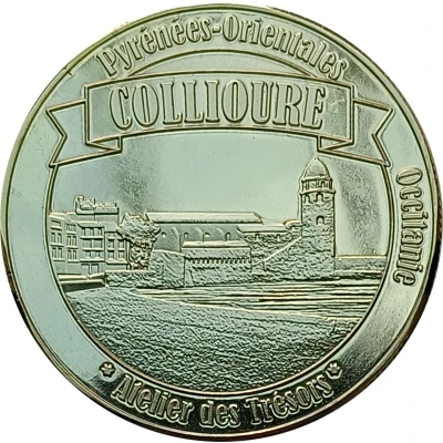 Jeton touristique - Atelier des Trésors - Collioure - Le château et le blason ND back