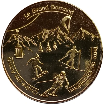 Jeton touristique - Fonderie Saint Luc - Le Grand Bornand - Chaîne des Aravis - Terre de champions ND front