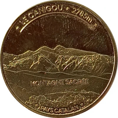 Jeton touristique - Fonderie Saint Luc - Pays catalan - Le Canigou 2785m - Villefranche-de-Conflent ND front