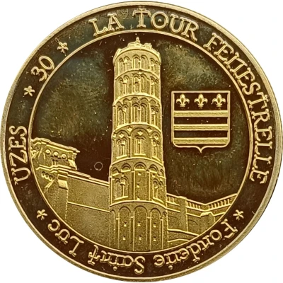 Jeton touristique - Fonderie Saint Luc - Uzès - La tour Fenestrelle - Pont du Gard ND front