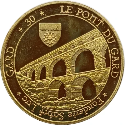 Jeton touristique - Fonderie Saint Luc - Uzès - La tour Fenestrelle - Pont du Gard ND back