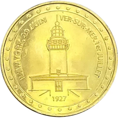 Jeton touristique - France Médailles - Ver-sur-Mer - Première liaison aéropostale officielle U.S.A. -France ND front