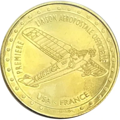 Jeton touristique - France Médailles - Ver-sur-Mer - Première liaison aéropostale officielle U.S.A. -France ND back