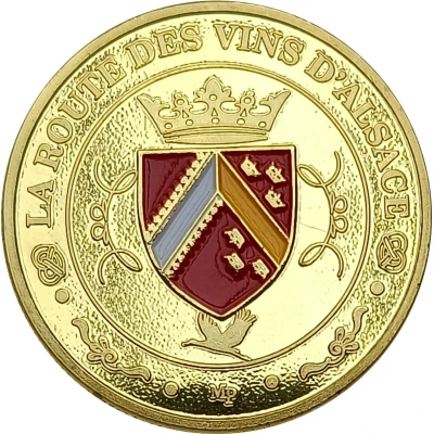 Jeton touristique - La Monnaie du Patrimoine - Alsace - La route des vins d'Alsace ND back