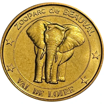 Jeton touristique - Médailles et Patrimoine - Zooparc de Beauval - Val de Loire - Elephant front
