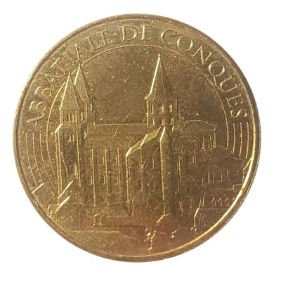 Jeton touristique - Monnaie de Paris - Abbatiale de Conques front