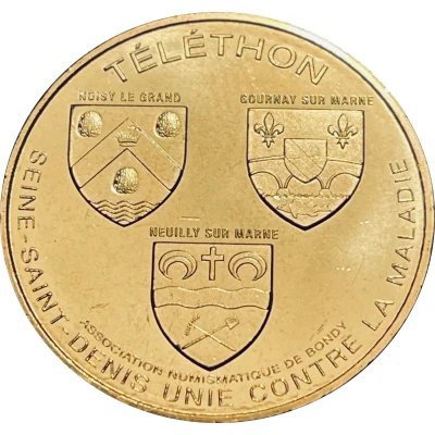 Jeton touristique - Monnaie de Paris - Bondy - Téléthon front