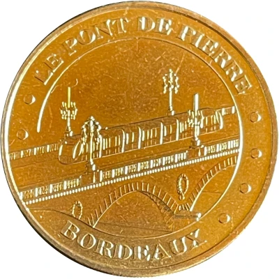 Jeton touristique - Monnaie de Paris - Bordeaux - Le pont de pierre front