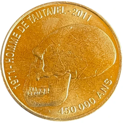 Jeton touristique - Monnaie de Paris - Homme de Tautavel front