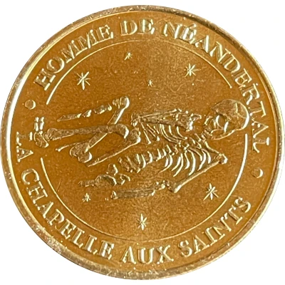 Jeton touristique - Monnaie de Paris - La Chapelle-aux-Saints - Homme de Néandertal front