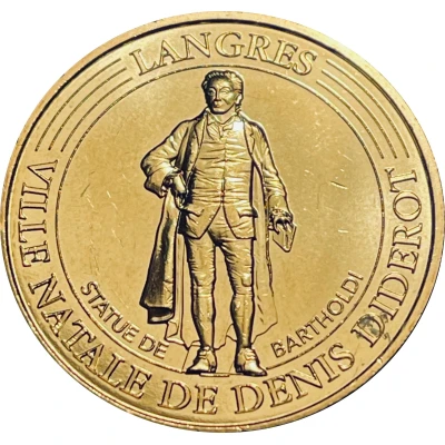 Jeton touristique - Monnaie de Paris - Langres - Ville natale de Denis Diderot front