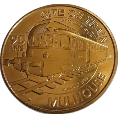 Jeton touristique - Monnaie de Paris - Mulhouse - 90 ans Cité du Train front