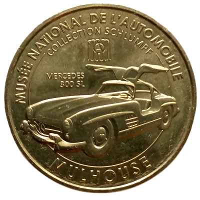 Jeton touristique - Monnaie de Paris - Mulhouse - Musée national de l'automobile - Mercedes 300 SL front