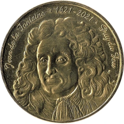 Jeton touristique - Monnaie de Paris - Puy du Fou - Jean de la Fontaine front