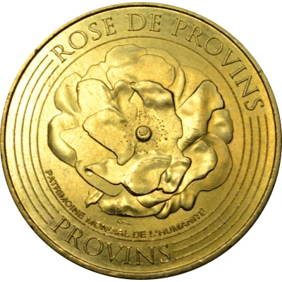 Jeton touristique - Monnaie de Paris - Rose de Provins Patrimoine mondial de l'humanité front