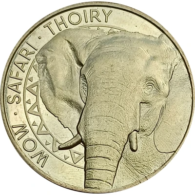 Jeton touristique - Monnaie de Paris - Thoiry - Wow Safari - Eléphant front