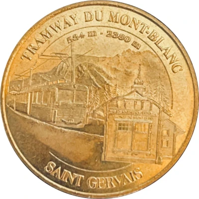 Jeton touristique - Monnaie de Paris - Tramway du mont-blanc front