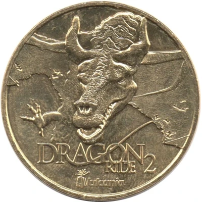 Jeton touristique - Monnaie de Paris - Vulcania - Dragon Ride front