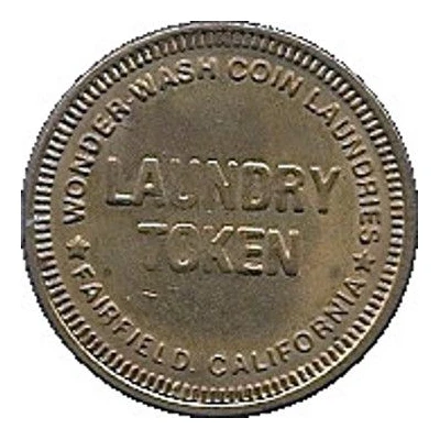 Laundry Token - Wonder Wash (Fairfield, California) ND front