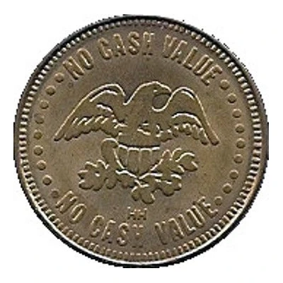 Laundry Token - Wonder Wash (Fairfield, California) ND back