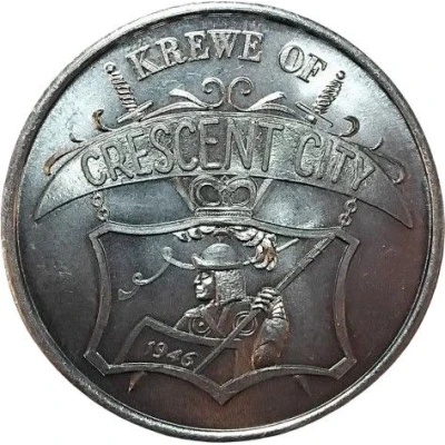 Mardi Gras Dabloon - Krewe of Crescent City - General G.T. Beauregard New Orleans, Louisiana front