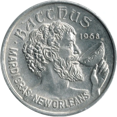 Mardi Gras Token - Bacchus New Orleans back