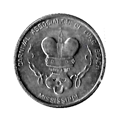 Mardi Gras Token - Carnival Association of Long Beach Over The Rainbow back