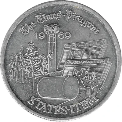 Mardi Gras Token - Carolus III The Times-Picayune; New Orleans, Louisiana back