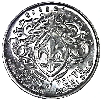 Mardi Gras Token - Endymion Keats; New Orleans, Louisiana back