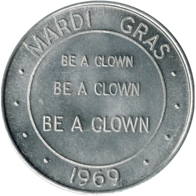 Mardi Gras Token - Gay Timers Carnival Club Be A Clown; New Orleans front