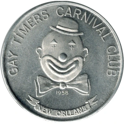 Mardi Gras Token - Gay Timers Carnival Club Be A Clown; New Orleans back