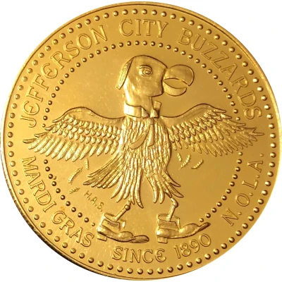 Mardi Gras Token - Jefferson City Buzzards New Orleans, Louisiana back