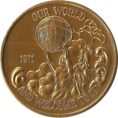 Mardi Gras Token - Juno Our World and Welcome to It; New Orleans, Louisiana front