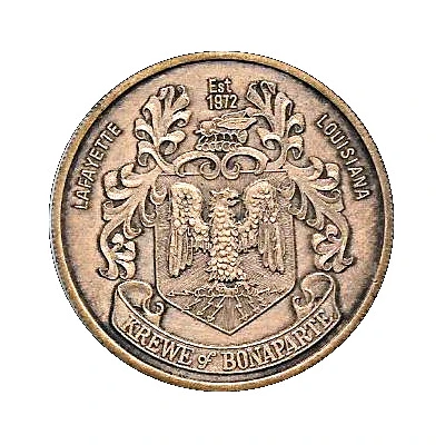 Mardi Gras Token - Krewe of Bonaparte Lafayette, Louisiana back