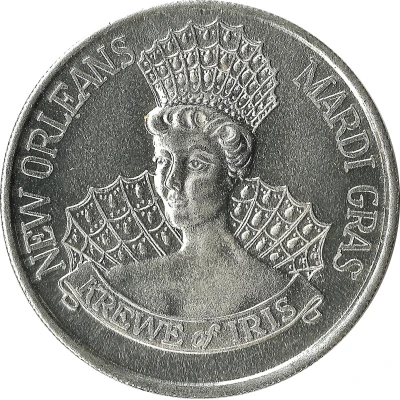 Mardi Gras Token - Krewe of Iris 30 Years of Happiness - Goddess of the Rainbow; New Orleans, Louisiana back