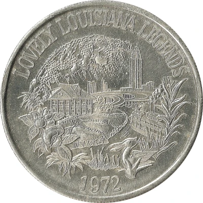Mardi Gras Token - Krewe of Iris Lovely Louisiana Legends; New Orleans, Louisiana front