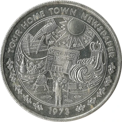 Mardi Gras Token - Krewe of Iris Your Home Town Newspaper; New Orleans, Louisiana front