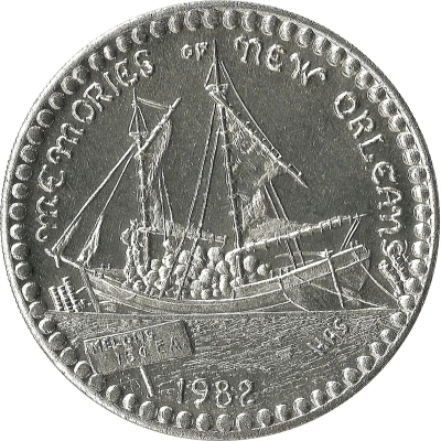 Mardi Gras Token - Krewe of Neophermenos Memories of New Orleans; New Orleans, Louisiana front