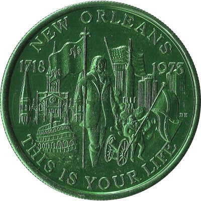 Mardi Gras Token - Krewe of Okeanos This is Your Life; green; New Orleans, Louisiana front